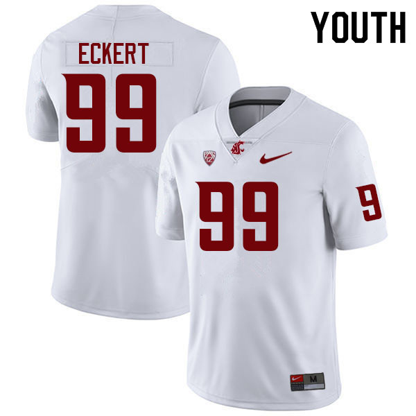 Youth #99 Alec Eckert Washington State Cougars College Football Jerseys Sale-White - Click Image to Close